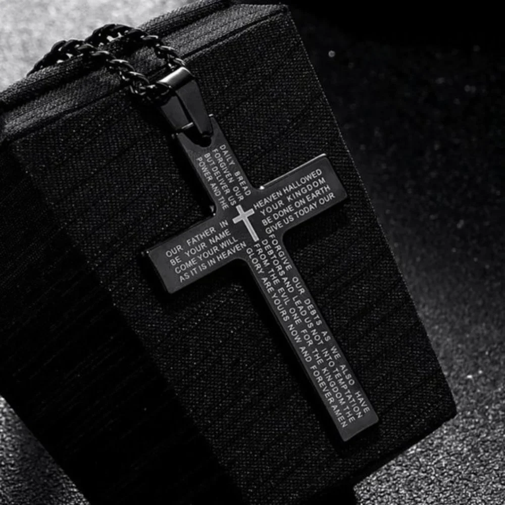 Stainless Steel Men’s cross necklace